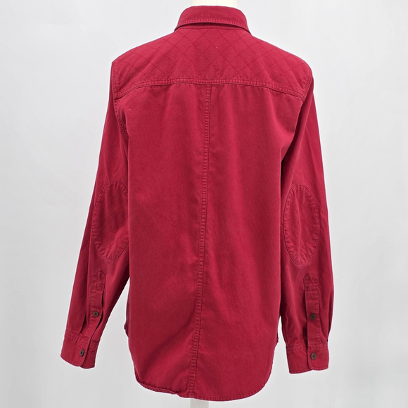 Ralph Lauren Gorp Utility Shirt Women’s M Red Pocket Hiking Outdoor Corduroy - Picture 3 of 14
